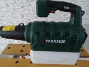 Akumulatorowy zamgławiacz Parkside PANS 100 A1 20V–NOWY+aku 2Ah+ładowarka