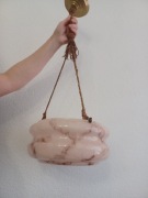 LAMPA TYPU AMPLA ART DECO ZABYTKOWA MARMUREK KOLOR PUDROWY RÓŻ 