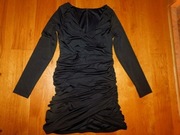 Czarna marszczona sukienka roz. 36/38