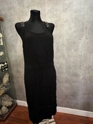 Czarna sukienka sylwestrowa z ćwiekami rozmiar L/XL Trussardi Jeans