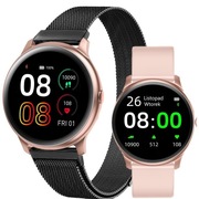 Zegarek SMARTWATCH czarny gratis różowa bransoleta