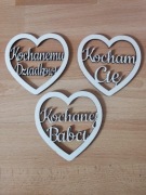 Obręcz serce Kochanej Babci Dziadkowi różne 10cm 