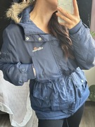 Orginalna kurtka zimowa Ellesse S kaptur futerko sportowa ocieplana długa