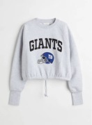 Nowa jasno szara ocieplana krótka bluza damska ze ściągaczem H&M S (36)