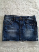 Niebieska strzępiona haftowana spódnica jeansowa Uniq Young 146 jak nowa