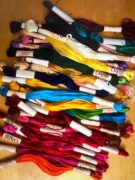 Naturalny Jedwab do haftowania nicie, atłasowe