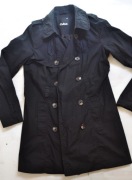 czarny płaszcz trencz klasyczny CUBUS M 38