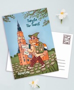 Pocztówka Turysta Kartka Wrocław Krasnale