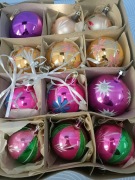 Bombki choinkowe prl kolorowe 100