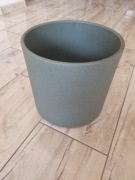 Doniczka ceramiczna 22cm/21cm ciemno zielona