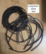 Opaski plastikowe czarne ząbkowane 20 sztuk baza do opasek włosy