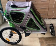 Przyczepka rowerowa jogger QUERIDOO speedkid 2 dyszel Odblaski 