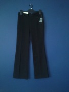 Czarne eleganckie wyjściowe spodnie modern fit flare bawełna 