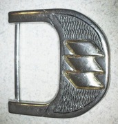 Stara masywna niklowana klamra od torebki F&G