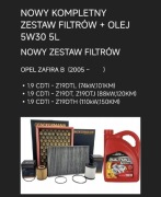 NOWY KOMPLETNY ZESTAW FILTRÓW + OLEJ5W30 5L