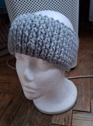 Opaska z alpaki szara hand made alaska