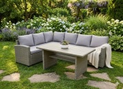 Narożnik jasny plus stół. 