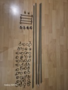 Karnisz 16 mm 2x 240 cm, żabki, mocowania.