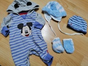 Zestaw rampers 2x czapka rękawiczki 56cm 