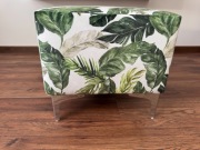 Pufa MONSTERA 41x41-Liście-Salon-Welur