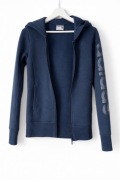 Granatowa rozpinana bluza z kapturem Adidas XS