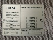 Polonez FSO 89-97' tabliczka znamionowa