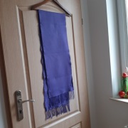 Fioletowy, ciepły szalik