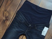 H&M MAMA- STRAIGHT- JEANSY CIĄŻOWE- VINTAGE- 40- pas 90 cm