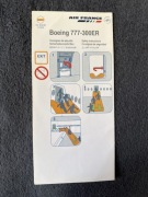 Safety Card / Karta Instrukcja Bezpieczeństwa AIR FRANCE Boeing 777-300ER