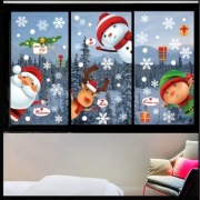 80 sztuk boże narodzenie śnieżynka okno przylega naklejki na szkło,