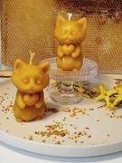 Świeca kotek z wosku pszczelego Pasieka Pod Borem