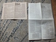 zestaw 2szt. oryginalna ulotka SOLIDARNOŚĆ Gdańsk '80 biuletyn strajk PRL