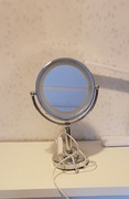 Lusterko kosmetyczne z powiększeniem, podświetlane 