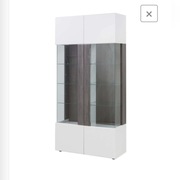 Elegancka biało szara witryna, NOWA, Agata Meble 