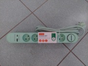 Listwa zasilająca Hykker, wyposażona w 5 gniazd  1x USB-A , 1x USB-C-2 szt.