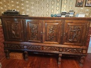 Duży kredens bufet rzeźbony drewniany