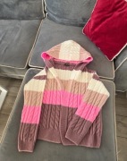 Sweter narzutaróżowy BY ME uniwersalny one size kaszmir wiskoza