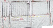 Furtka brama stalowa metalowa  1x0,8 m słupki ogrodzenie płot 