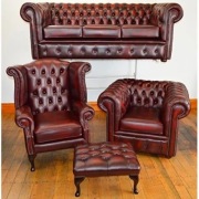 Chesterfield Classic de Lux 3+1+1,skóra włoska