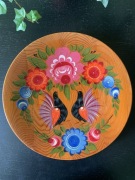 Rosyjski talerz malarstwo gorodeckie