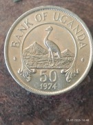 Uganda 50 centów, 1974, km4a