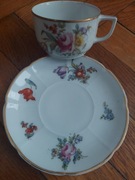 Thomas Rosenthal filiżanka ze spodkiem porcelana kwiaty 