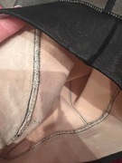 Rajstopy ocieplane legginsy imitujące skórę zimowe