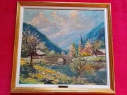 Stary obraz na płótnie Finn Wennerwald 1896 - 1969  .