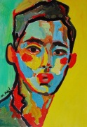 obraz do salonu krajobraz boy pop art portret