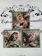 Ozdobne podkładki Baśniowa Kraina decoupage vintage shabby chic farmhouse 