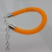 Bransoletka Ukryte marzenia 07 Pomarańcza mat siatka Stardust Handmade