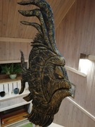 rzeźba, ryba, 118x57, efekt brązu, patynowania 