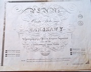 Plan miasta stołecznego Warszawy (1818-1819), stary reprint. 