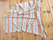 stara narzuta orientalna klim kilim w pasy pomarańczowa afrykańska old